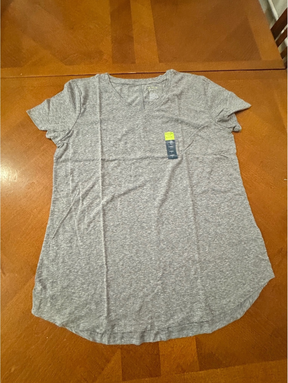 Tek Gear Essential Gear Gray Short Sleeve T-Shirt Size L 2921